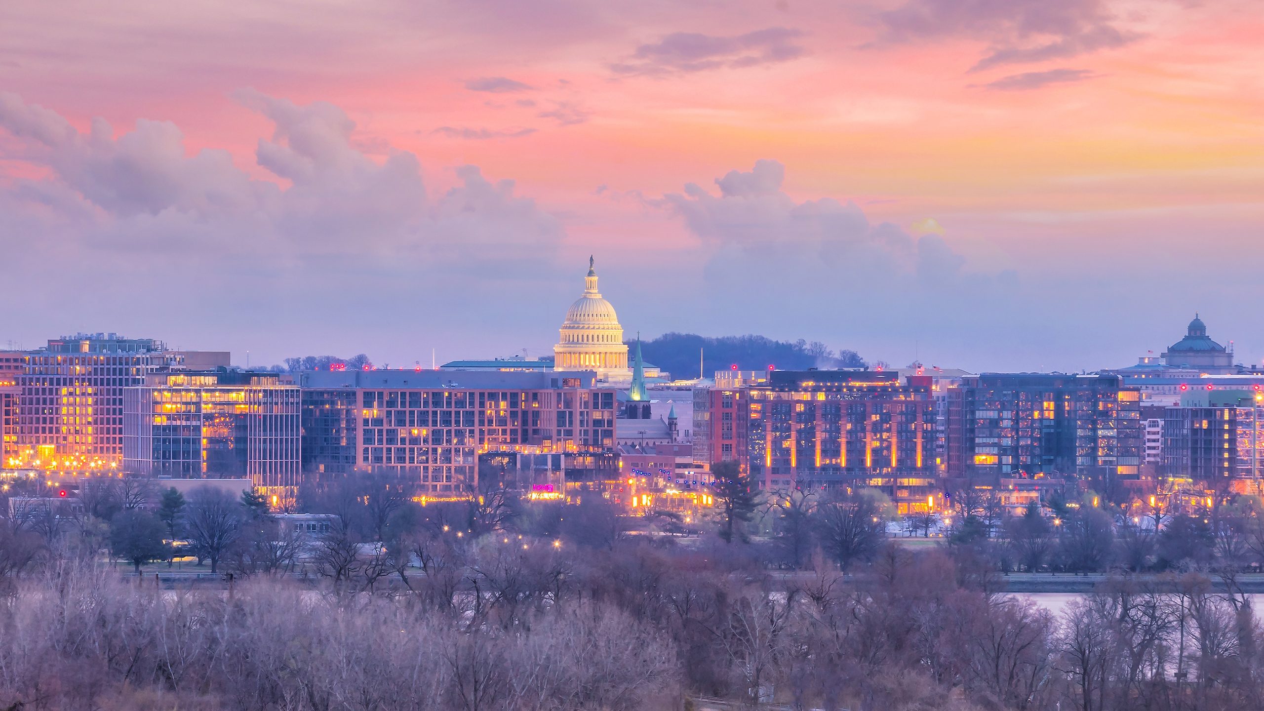 Washington, D.C. city skyline in USA